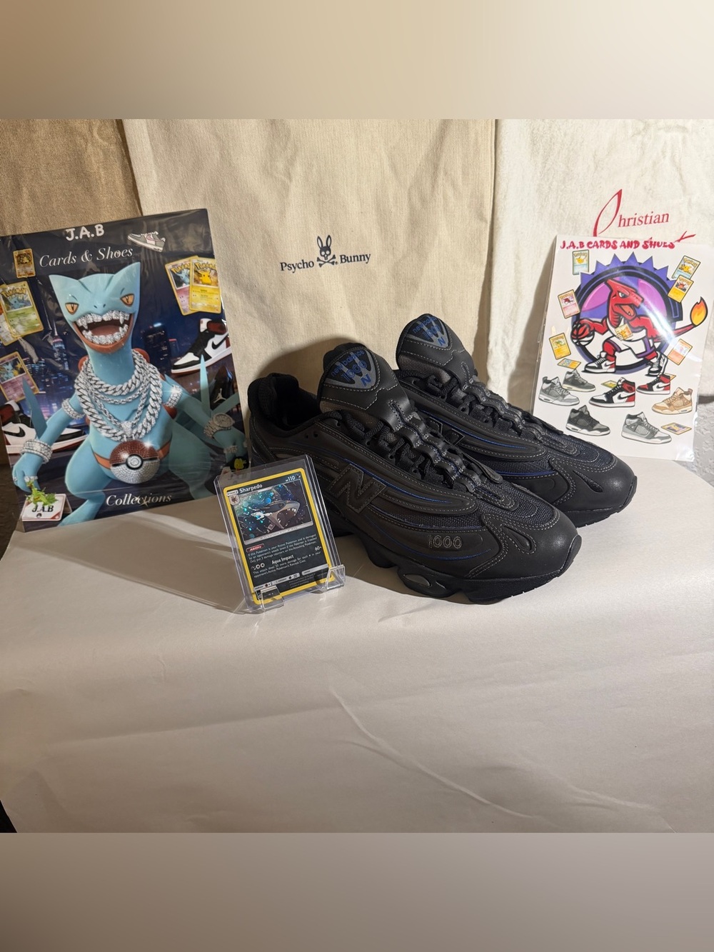 New Balance Black and Navy Sneakers